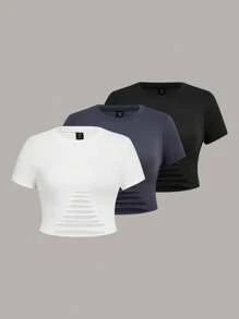 SHEIN SXY Plus Size Cut Out Basic Casual T-Shirt, Suitable For Summer, Dating, Casual, Shopping, Streetwear, Going Out, Vacation, Beach, Easy To Match&Looks Slim