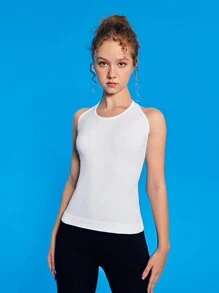 SHEIN Débardeurs De Sport Décontractés De Couleur Unie Pour Adolescente