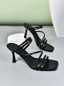 Women\ High-Heeled Sandals, Black High-Heeled Sandals, Fashionable And Versatile Open-Toed, Sexy High-Heeled Sandals For Women To Wear Outdoors