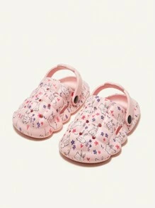Cozy Pixies 1 Par Zapatos De Cuna Para Bebé Con Estampado De Conejo De Dibujos Animados Y Divertidos Para Niñas, Zapatillas Adorables, Zapatos De Jardín, Para Uso Casual Diario En Todas Las Estaciones
