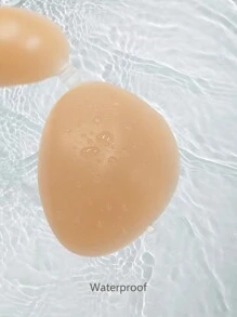 矽膠乳貼，適用於小胸部，防透光和隱形，婚紗防水和防凸顯矽膠貼 - 杏色 - 查看 4