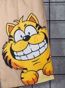 SHEIN Tween Boy Cool And Fashionable Short Sleeved Shirt And Shorts Spring Summer Set