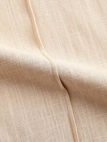 GOUGHS GRACES Designer Women Double Buckle Detail Pants, For Holiday - Khaki - View 4