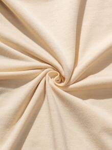 Slaydiva 大码休闲复古越野图案圆领短袖宽松 T 恤，适合大码女士，适合夏季 - 杏色 - 查看 5