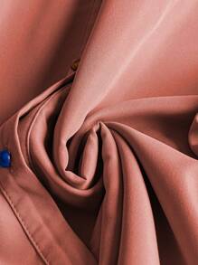 EMERY ROSE Plus Size Butterfly & Cat Print Puff Sleeve Shirt - Watermelon Pink - View 4