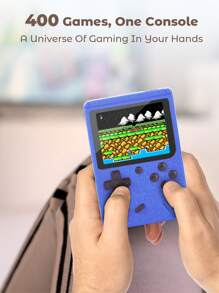 Teckwe Retro Handheld Game Console,Handheld Portable Pocket Mini Game Console With 400 Classic Nostalgic Games,Mini Gaming Device Support Tv,1020mah Rechargeable And Portable,High Definition Lcd Screen 2.4 Inch - Blue - View 2