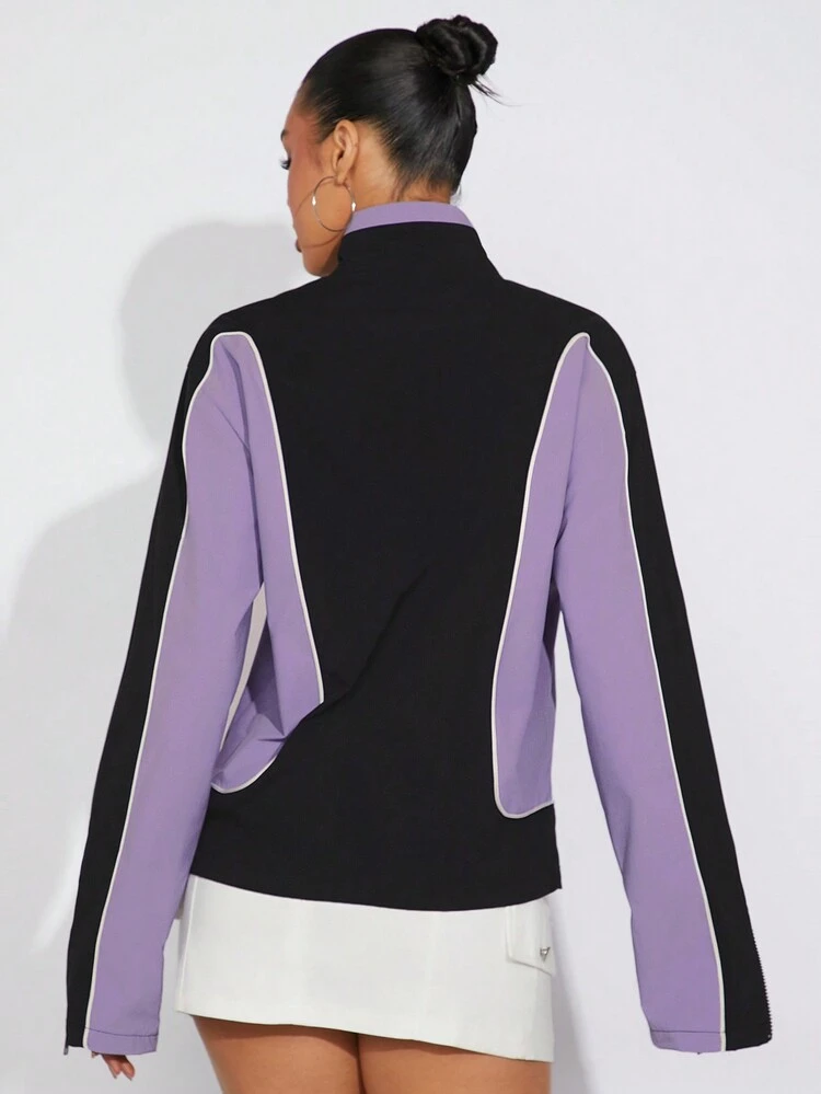 Colorblock Zip Up Jacket