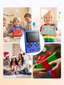 Teckwe Retro Handheld Game Console,Handheld Portable Pocket Mini Game Console With 400 Classic Nostalgic Games,Mini Gaming Device Support Tv,1020mah Rechargeable And Portable,High Definition Lcd Screen 2.4 Inch - Blue - View 5