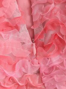 SHEIN Unity Women Spaghetti Strap Dress With 3D Flower Decoration For Summer - Pink - View 6