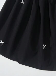Vestido de alças com laço bonito para adolescente, adequado para o verão