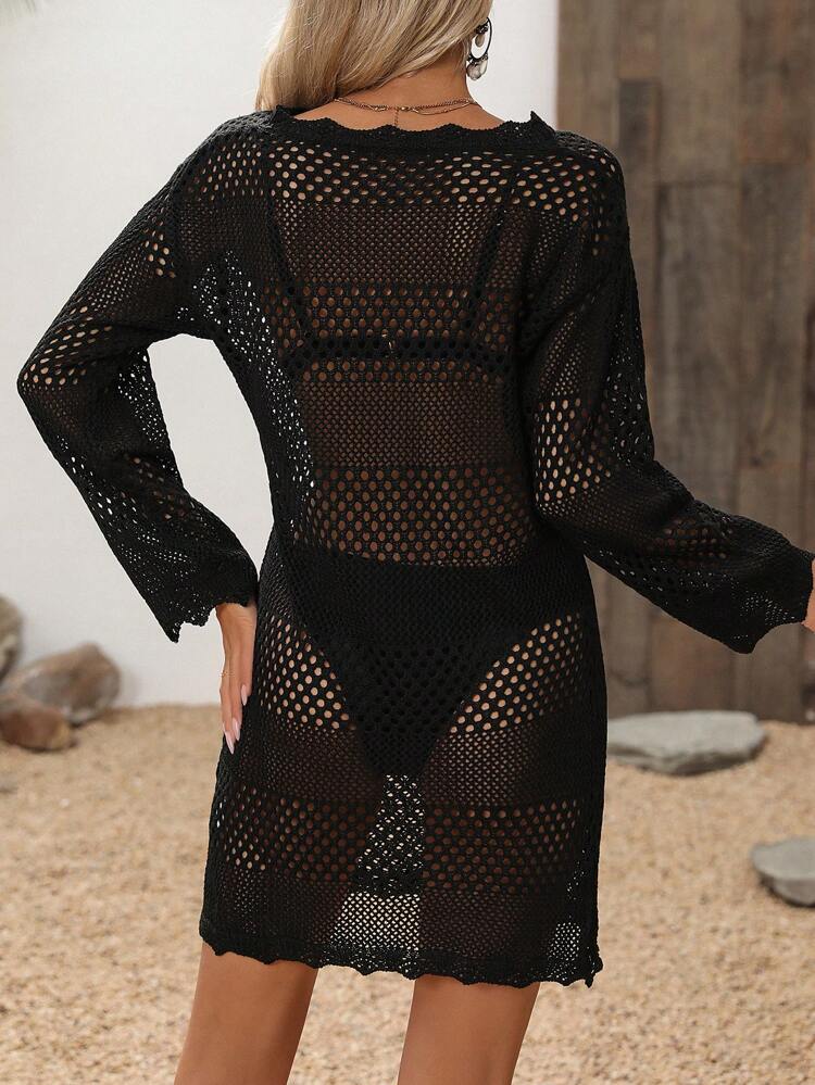 2024 New Hollow Out Sweater Dress