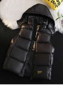 Men's Zip-Up Front Hooded Padded Vest