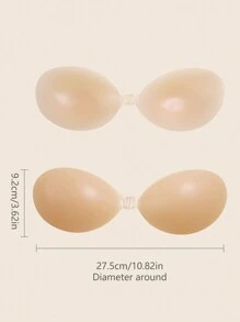 矽膠乳貼，適用於小胸部，防透光和隱形，婚紗防水和防凸顯矽膠貼 - 杏色 - 查看 8