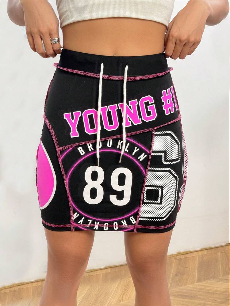 Patchwork Printed Women Skirt