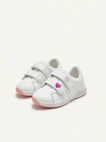 Cozy Pixies Fashionable Heart Element Colorblock Comfortable Breathable Baby Sports Shoes