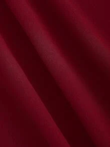 Sweetra 女士时尚编织斜纹露肩连衣裙 酒红色长款女士服装 - 酒紅色 - 查看 3