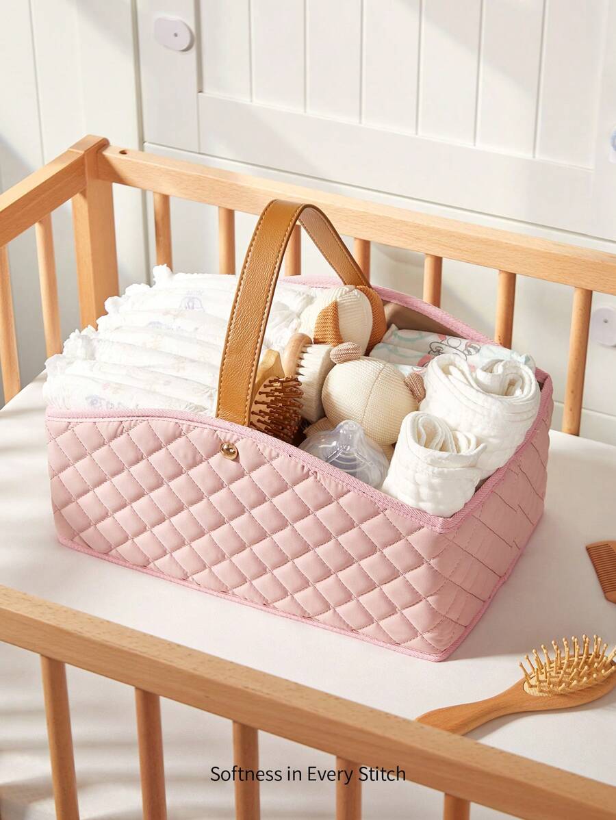 Cozy Pixies Giỏ đựng đồ dùng cho trẻ sơ sinh & hộp đựng tã, Love Valentine di động - Hồng - Xem 1
