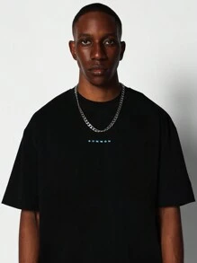 SUMWON Regular Fit Short Sleeve Tee With Graffiti Graphic Print Street Wear