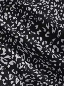 FRIFUL Pantalones de verano de pierna ancha con estampado de leopardo para mujer