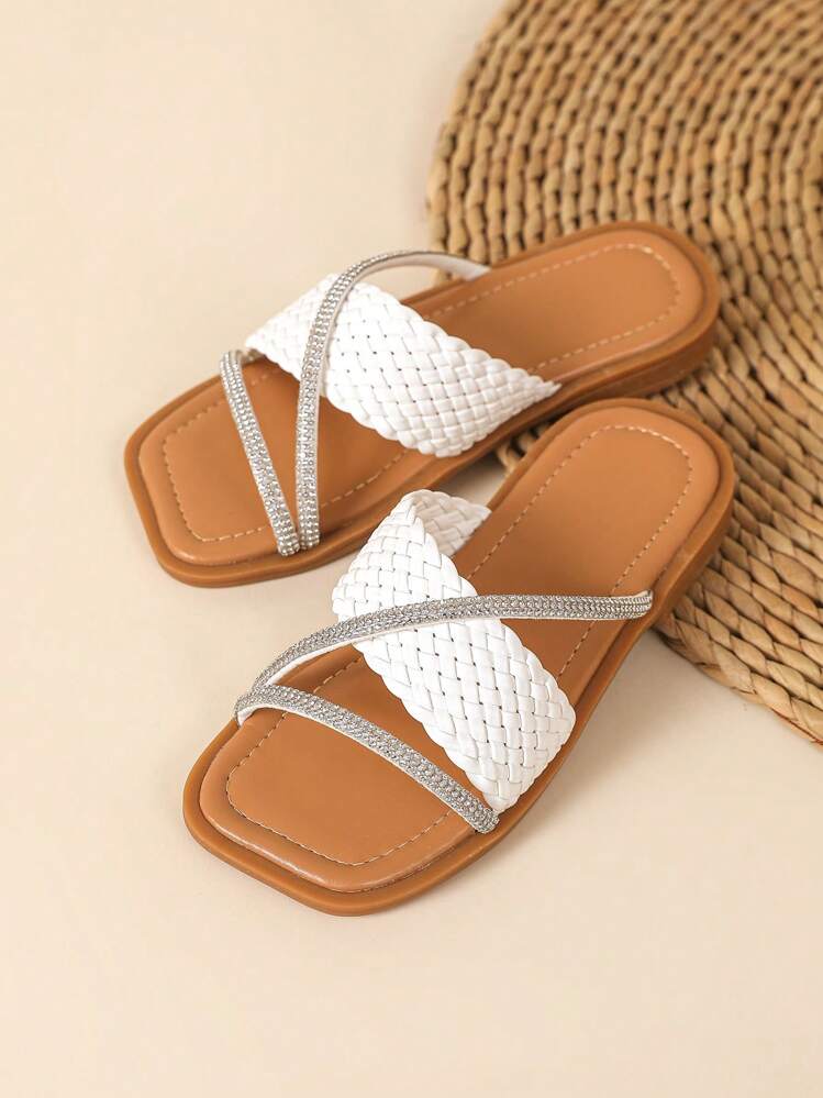 Childrens white flip flops store