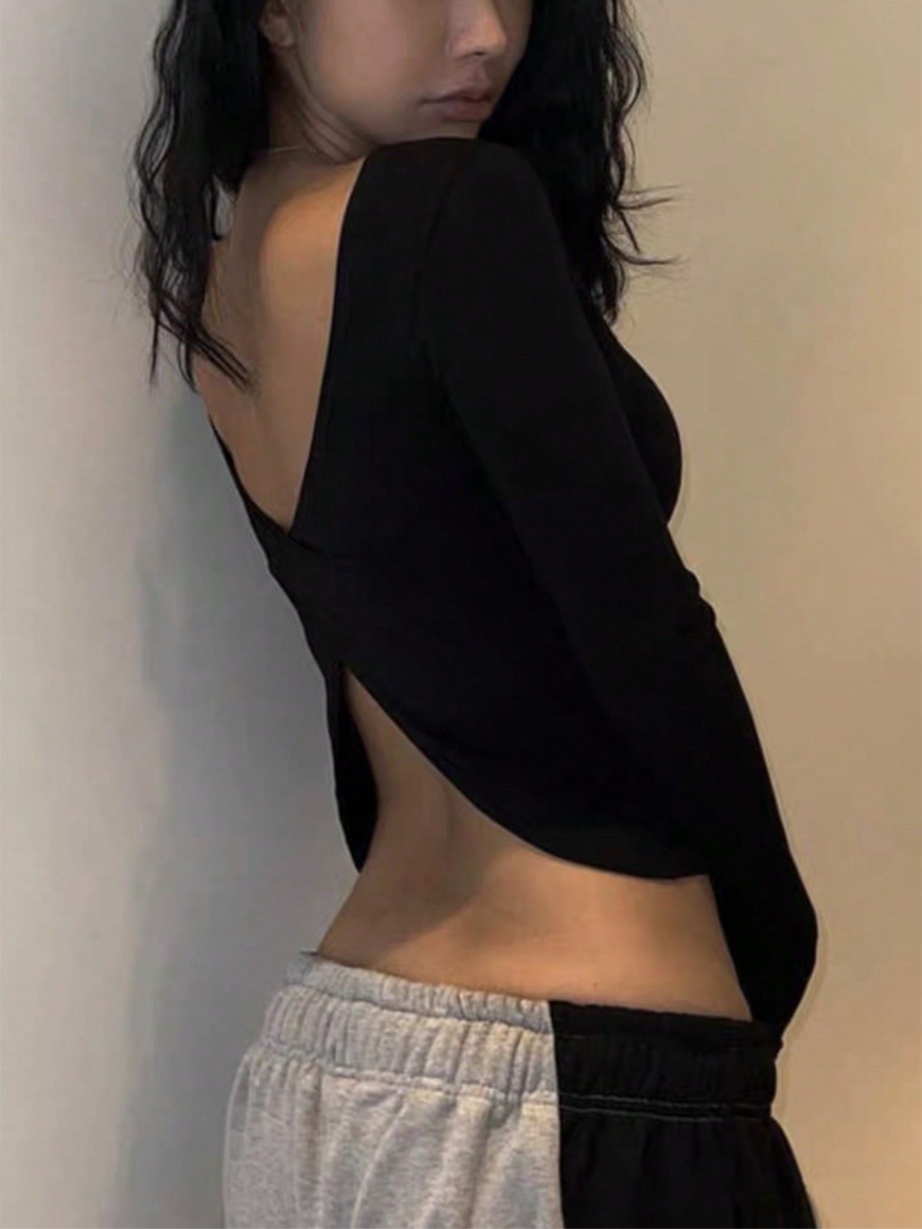 Backless Asymmetrical T-Shirt