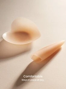 LUVLETTE Reusable Sticky Adhesive Silicone No Show Nipple Covers - Almond - View 4