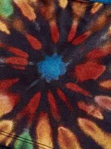 SHEIN VCAY Music Festival Spring/Summer Beach Position Tie-Dye Slim Fit Cropped Tank Top Top For Vacation