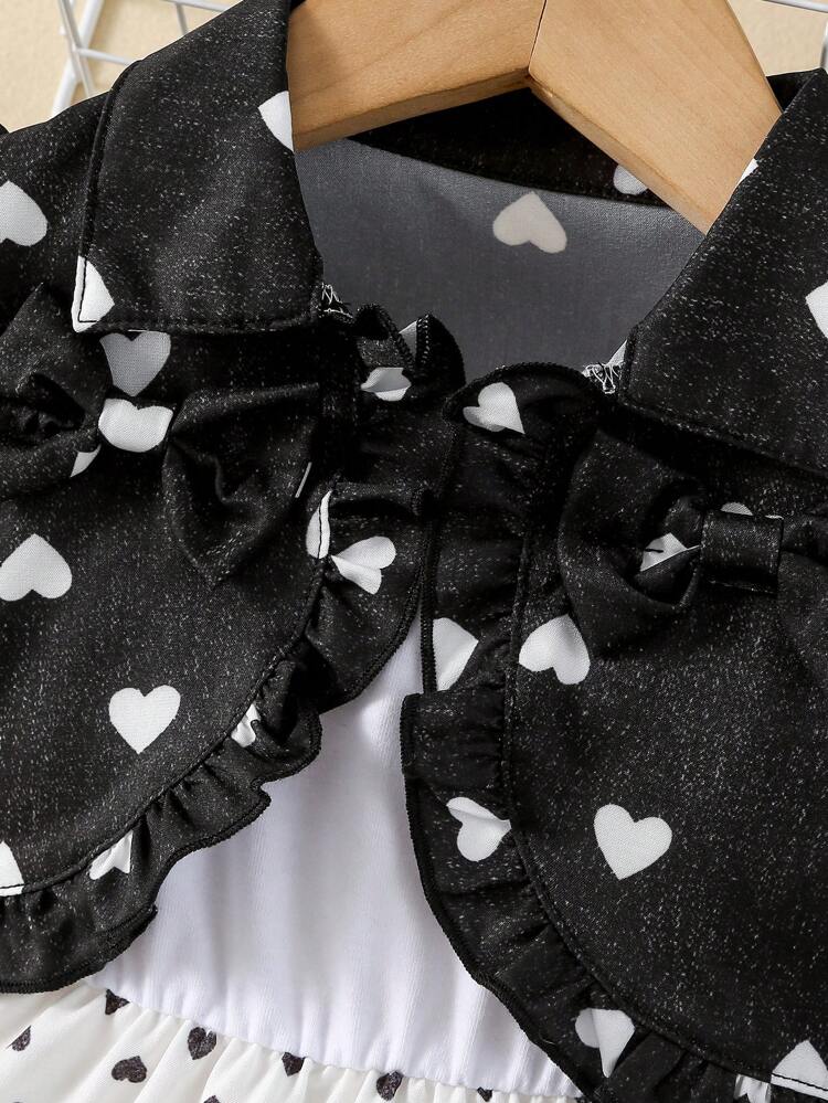 Baby Girl Heart Shaped Coat, Casual Camisole Dress, Fashionable For Outing