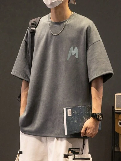 เสื้อยืดแขนสั้นสไตล์อเมริกันวินเทจแฟชั่นฤดูร้อนสำหรับผู้ชาย, Emo, สำหรับฤดูใบไม้ร่วง
