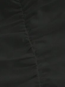 Calvaya Pantalones arrugados estilo callejero de nueva en unicolor de talla grande con cordón y con apariencia de overol