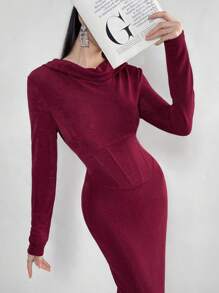 Modelyn Kobiety Jednolity Kolor Prosta Arabska Sukienka Długie Sukienki Wieczorowe