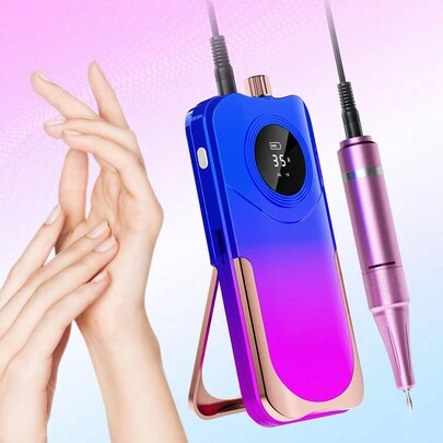 Teckwe Máy khoan móng tay, Máy mài móng tay điện tốc độ cao cầm tay, 35000 vòng/phút có màn hình LED, Máy giũa móng tay điện cầm tay có thể sạc lại không dây kèm bộ đầu để đánh bóng móng tay, móng chân, đánh bóng Shape Carve - Quà tặng Giáng sinh cắm điện tại Hoa Kỳ, Những vật dụng không thể thiếu khi cắm trại vào mùa thu và mùa đông Những vật dụng cần thiết cho kỳ nghỉ Phụ kiện đi nghỉ, Đồ dùng cắm trại