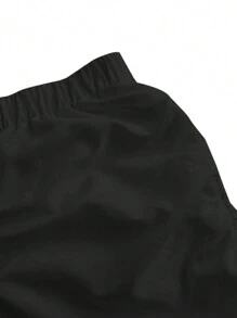 Calvaya Pantalones arrugados estilo callejero de nueva en unicolor de talla grande con cordón y con apariencia de overol