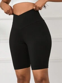 SHEIN Lady 1 quần legging buộc eo thiết kế mùa hè thường ngày cho nữ - Nhiều màu - Xem 6