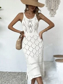 Vestido sin mangas tipo cubrecorpiño calado para el verano