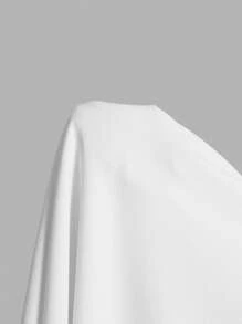 SHEIN Clasi Đầm eo trắng không tay cho mùa hè - trắng - Xem 7