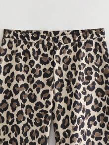 Women Leopard Print Fashionable Casual All-Match Flared Pants - Multicolor - View 3