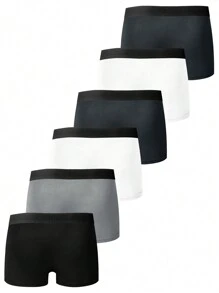 Printed All-Match Fashion Men Boxer Briefs (Pack Of 6) - Multicolor - View 2