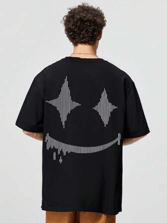 Men Stylish Summer Printed Loose Comfortable Soft Short Sleeve