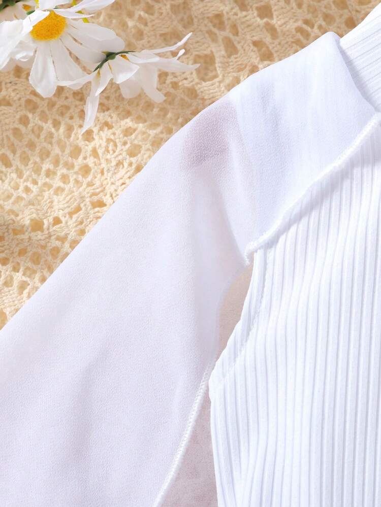 Wedding Diary Young Girls' Sleeveless Cape Waist-Tied Pleated Dress With Belt, Summer