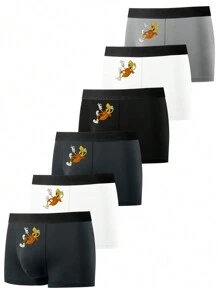 Printed All-Match Fashion Men Boxer Briefs (Pack Of 6) - Multicolor - View 3