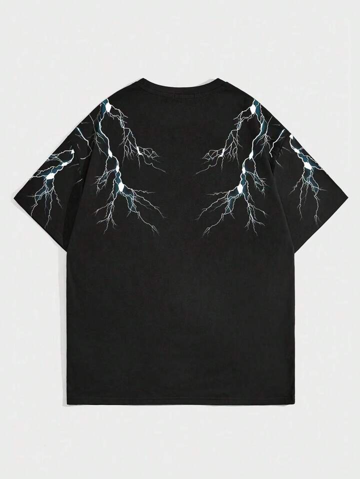 Our Street Life Men's Lightning Print Short Sleeve T-Shirt is such