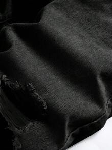 Pantalones cortos de mezclilla con borde deshilachado para uso diario de hombres