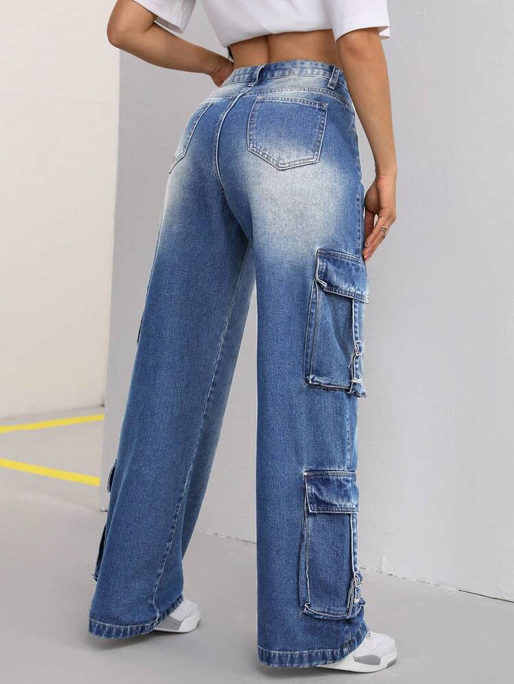 Women Pocketed Fashion Workwear Jeans