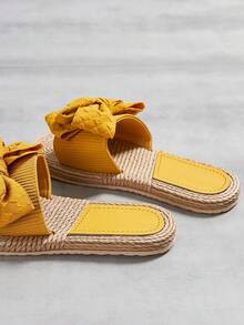 Sandalias para mujer, cómodas sandalias con suela de esterilla de yoga para caminar, con agarre, que se ponen fácilmente, para usar dentro y fuera durante el verano - Amarillo - Ver 5