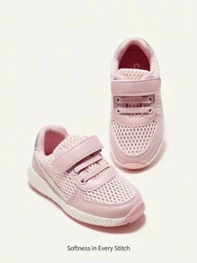 SHEIN Basic Versatile Fashionable Cute Comfortable Soft Mesh Breathable Infant Flat Sneakers - Multicolor - View 1