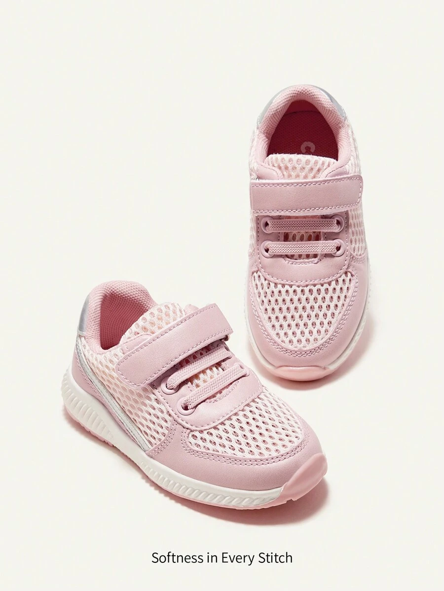 SHEIN Basic Versatile Fashionable Cute Comfortable Soft Mesh Breathable Infant Flat Sneakers - Multicolor - View 1