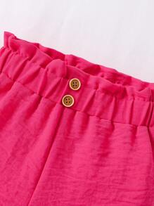 SHEIN Genkimix Kids 嬰兒女孩4入組休閒舒適多色下著，適用於春夏戶外活動 - 彩色 - 查看 5