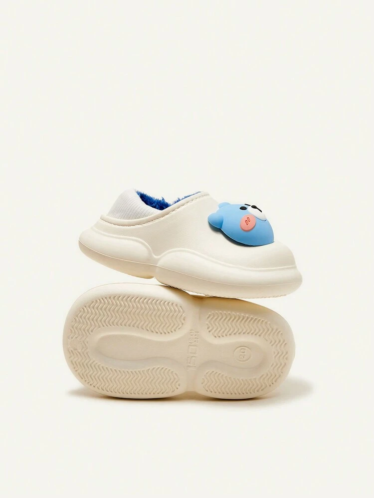 Cute And Fashionable Bear Design Toddler Shoes With Plush Lining For Warmth