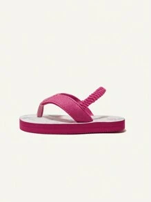 Cozy Pixies 1pair Infant Summer Eva Anti-Slip Outdoor Comfortable Breathable Round Toe Slipper With Elastic Heel Strap